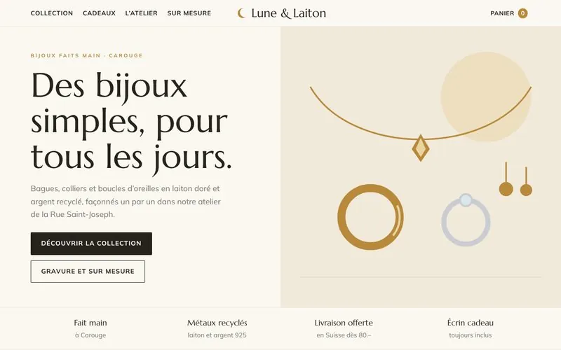 Aperçu du site Lune et Laiton
