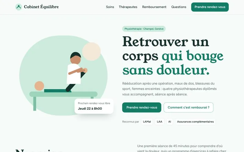 Aperçu du site Cabinet Équilibre